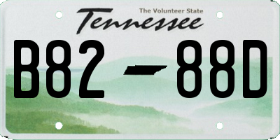 TN license plate B8288D