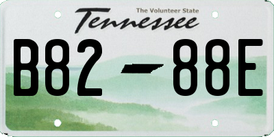 TN license plate B8288E