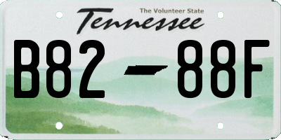 TN license plate B8288F