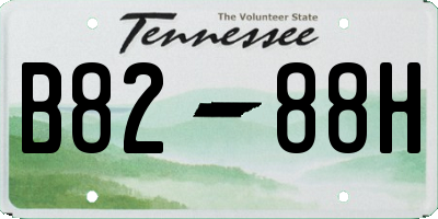 TN license plate B8288H