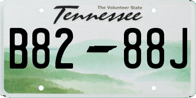 TN license plate B8288J