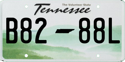 TN license plate B8288L