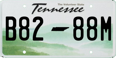 TN license plate B8288M