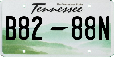 TN license plate B8288N