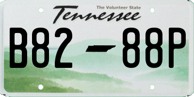 TN license plate B8288P