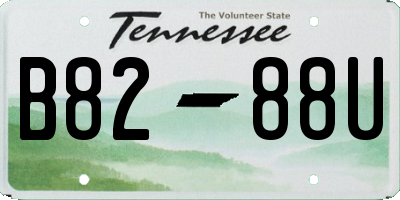 TN license plate B8288U
