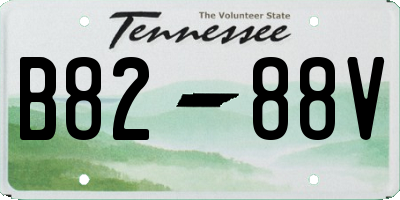 TN license plate B8288V