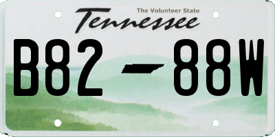 TN license plate B8288W