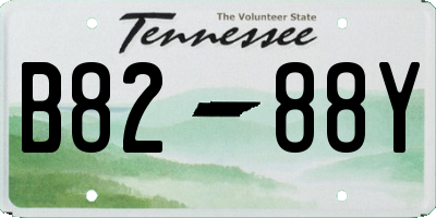 TN license plate B8288Y