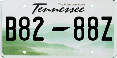 TN license plate B8288Z