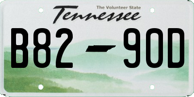 TN license plate B8290D