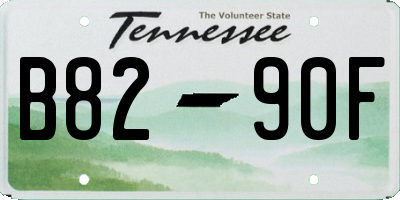 TN license plate B8290F