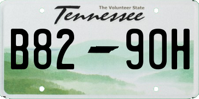 TN license plate B8290H