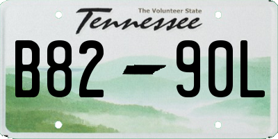 TN license plate B8290L