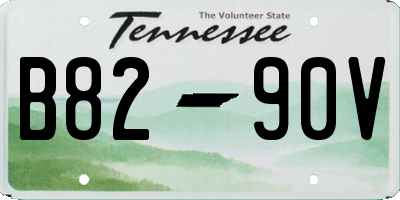 TN license plate B8290V