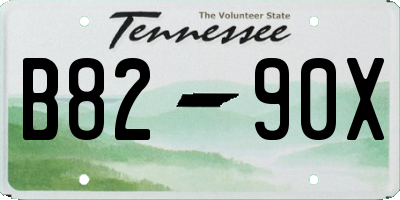 TN license plate B8290X