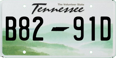 TN license plate B8291D