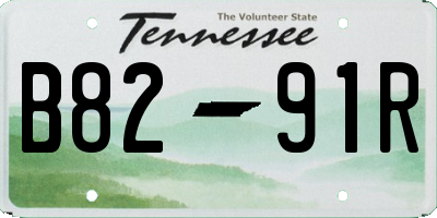 TN license plate B8291R