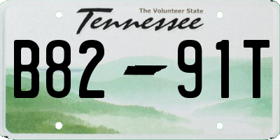 TN license plate B8291T