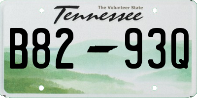 TN license plate B8293Q