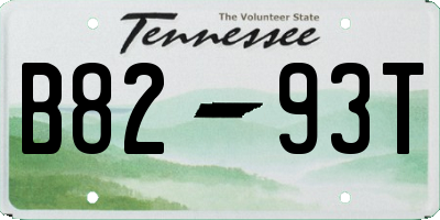 TN license plate B8293T