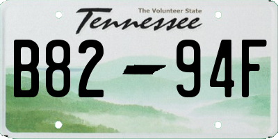 TN license plate B8294F