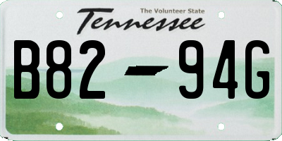 TN license plate B8294G