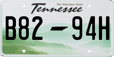 TN license plate B8294H