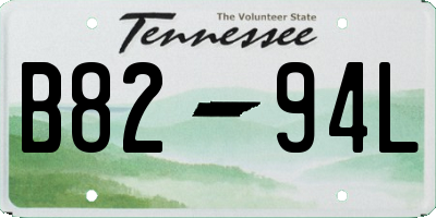 TN license plate B8294L