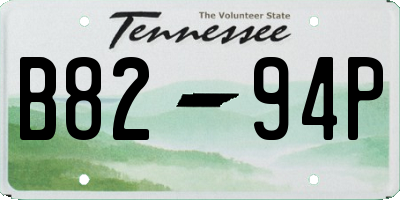 TN license plate B8294P
