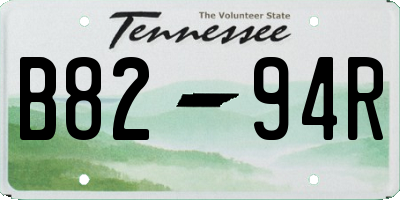 TN license plate B8294R