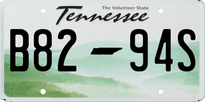 TN license plate B8294S