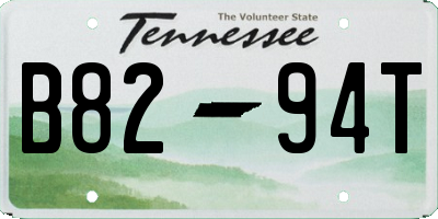 TN license plate B8294T