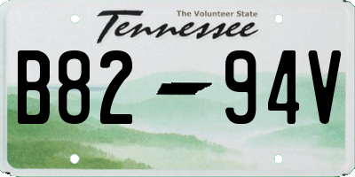 TN license plate B8294V
