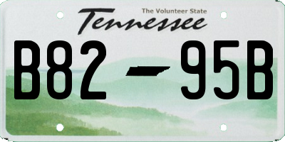 TN license plate B8295B