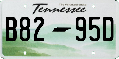 TN license plate B8295D