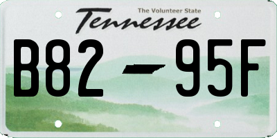 TN license plate B8295F