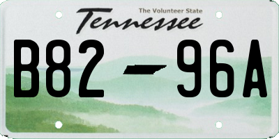 TN license plate B8296A