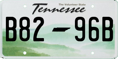 TN license plate B8296B