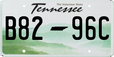 TN license plate B8296C