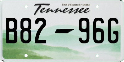 TN license plate B8296G