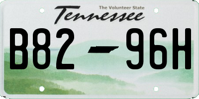 TN license plate B8296H