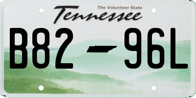 TN license plate B8296L