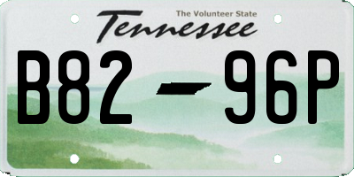 TN license plate B8296P