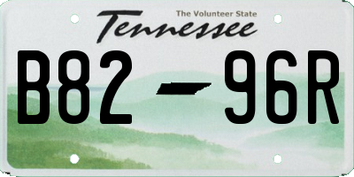 TN license plate B8296R