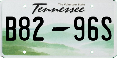 TN license plate B8296S