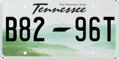 TN license plate B8296T