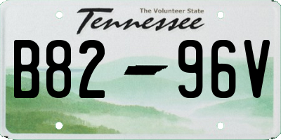 TN license plate B8296V
