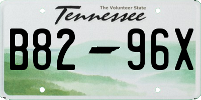 TN license plate B8296X