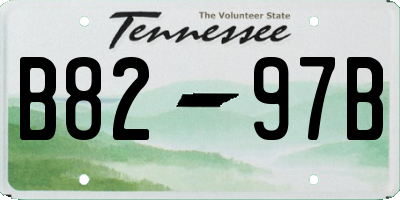 TN license plate B8297B